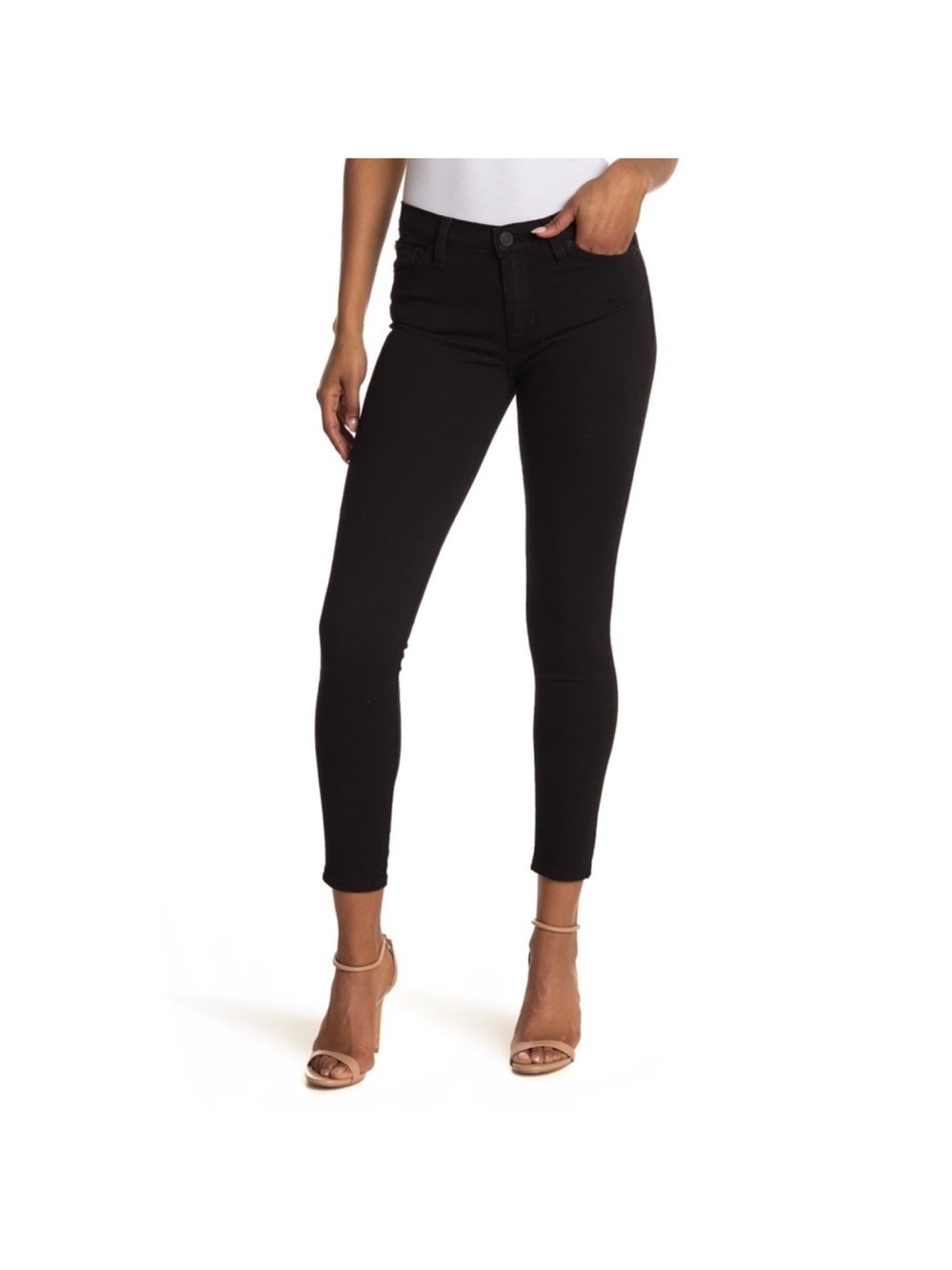 Hudson Jeans Natalie Super Skinny Ankle Black High Rise Size 27